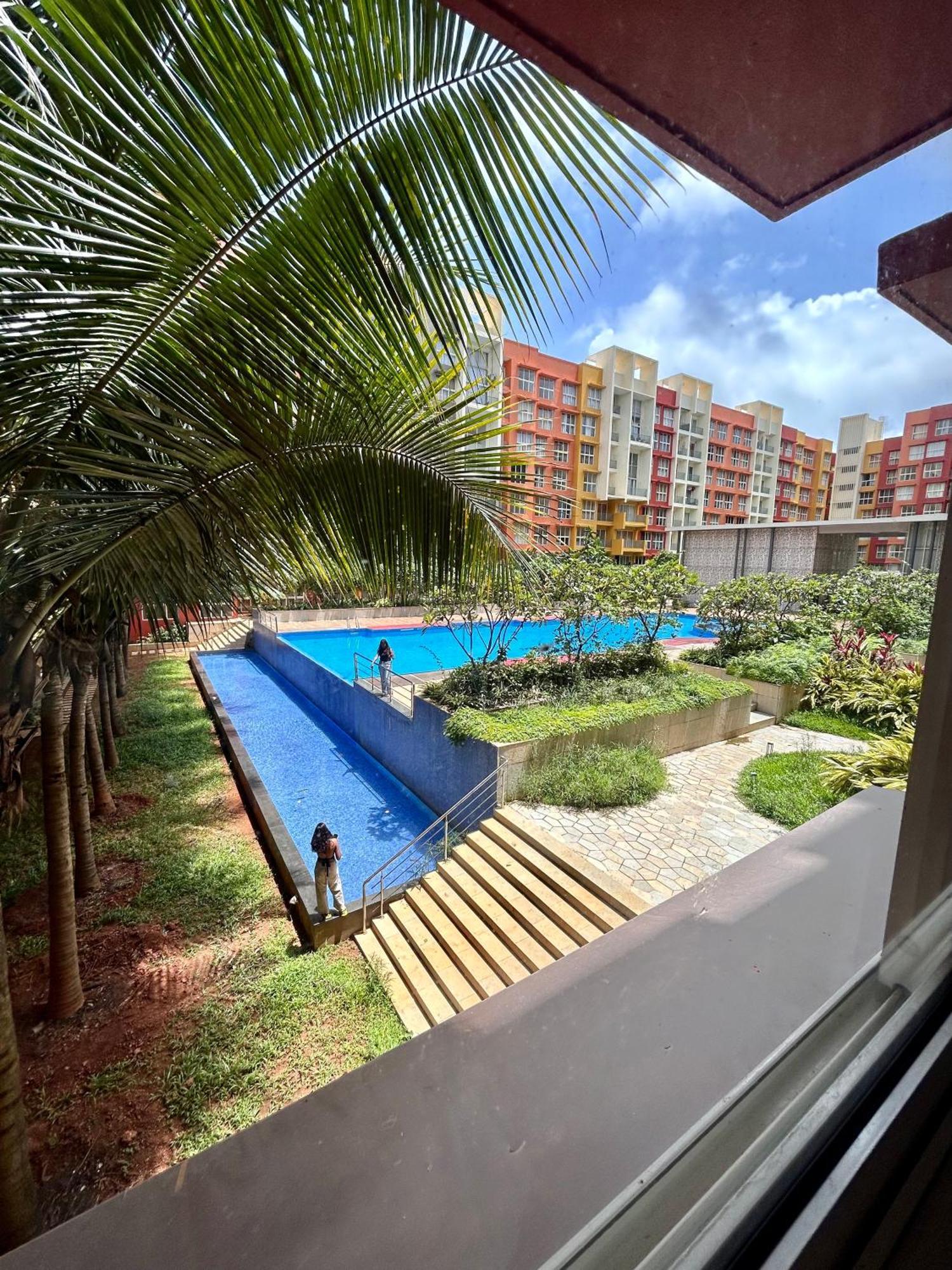 Pool And Garden View Good Stay Premium 2 Bhk Flat 104 Dabolim Exterior foto